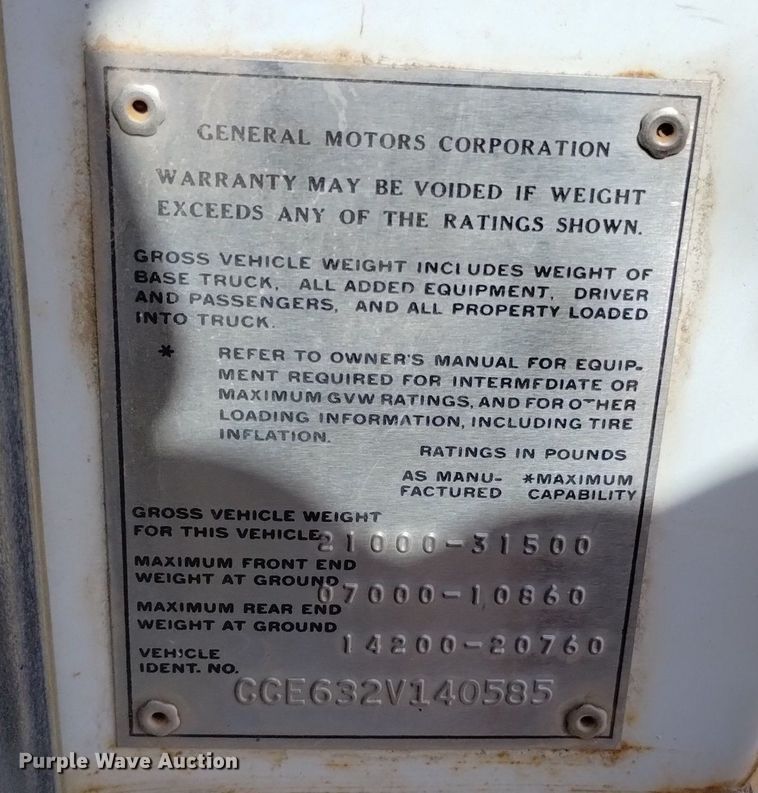 image for item DN6387 1972 Chevrolet C60  grain truck