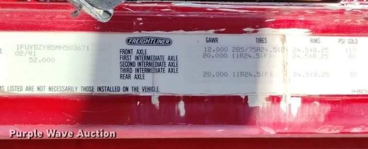 image for item DN6388 1991 Freightliner FLD120  grain truck