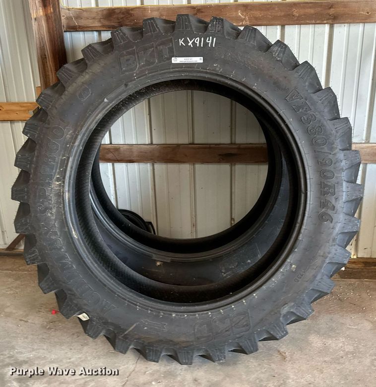 image for item KX9141 (2) 380/90R46 BKT tires