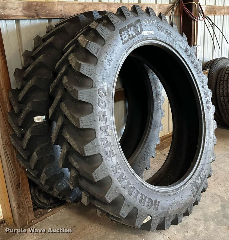 image for item KX9141 (2) 380/90R46 BKT tires