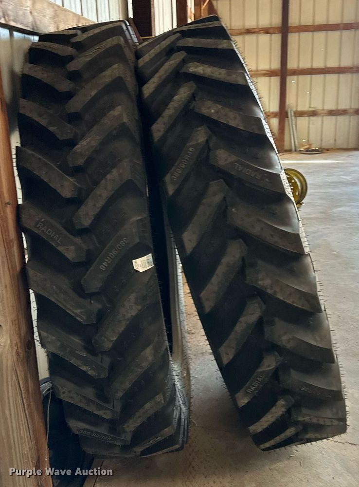 image for item KX9141 (2) 380/90R46 BKT tires
