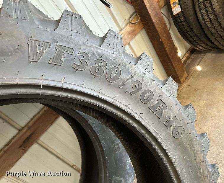 image for item KX9141 (2) 380/90R46 BKT tires