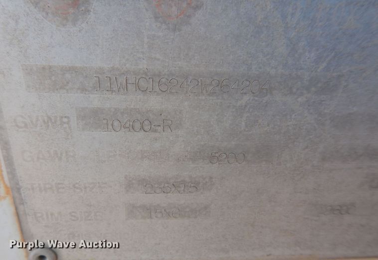 image for item DK1780 2002 W-W  enclosed cargo trailer