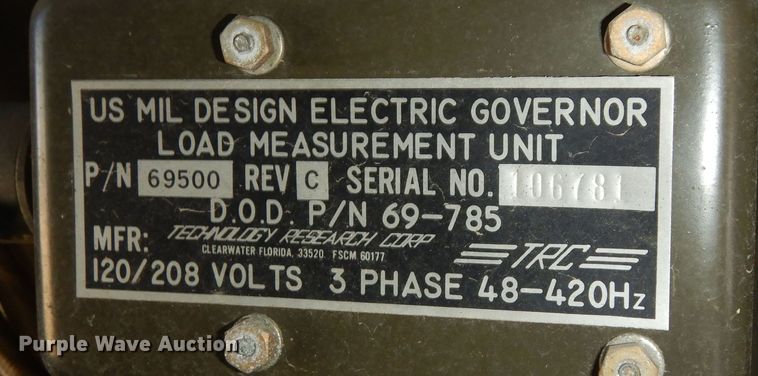 image for item DK1789 1984 Hollingsworth MEP005A  generator