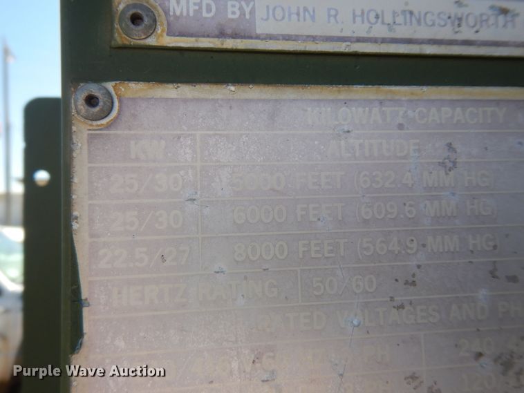 image for item DK1789 1984 Hollingsworth MEP005A  generator