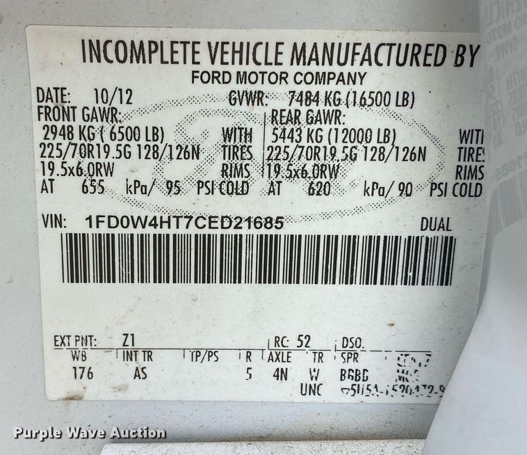 image for item DL7170 2012 Ford F450 Super Duty  Crew Cab flatbed truck