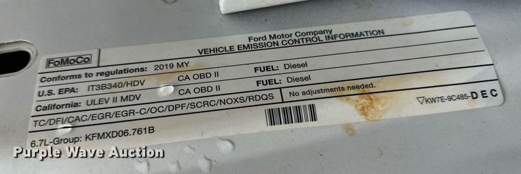 image for item DL7177 2019 Ford F250 Super Duty XL  SuperCab pickup truck