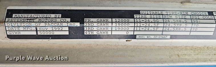 image for item DO4348 1993 Peterbilt 379  semi truck