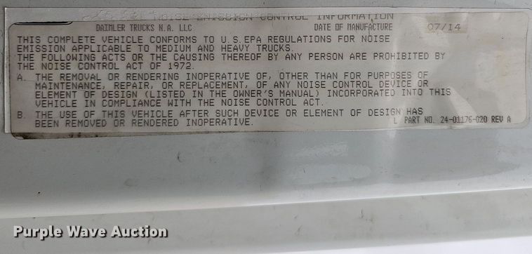 image for item DO4349 2015 Freightliner Cascadia Evolution  semi truck