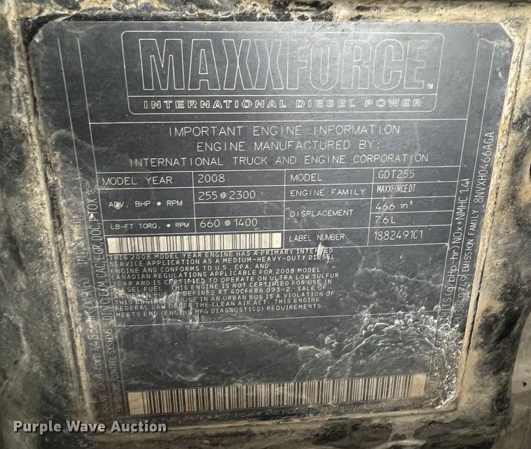 image for item DQ2030 2009 International 4300  Ext. Cab flatbed truck