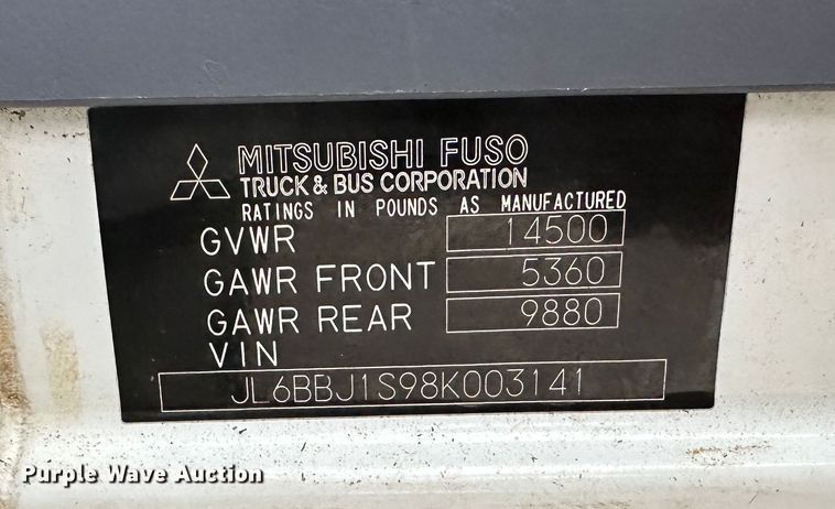 image for item DR5071 2008 Mitsubishi Fuso FE145  box truck