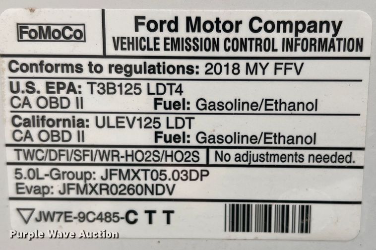 image for item DR5599 2018 Ford F150  Crew Cab pickup truck