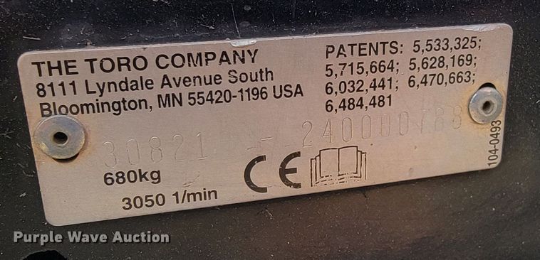 image for item HP9745 Toro Groundsmaster 3500D Sidewinder  lawn mower