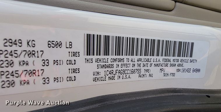 image for item HY9009 2012 Jeep Grand Cherokee Laredo  SUV