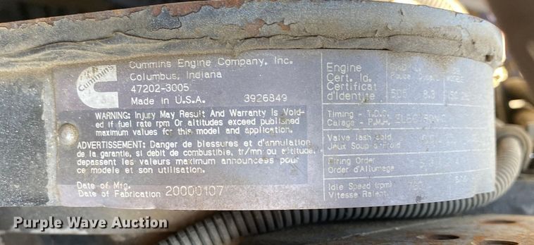 image for item KB9480 2000 Freightliner FL70  utility / service truck