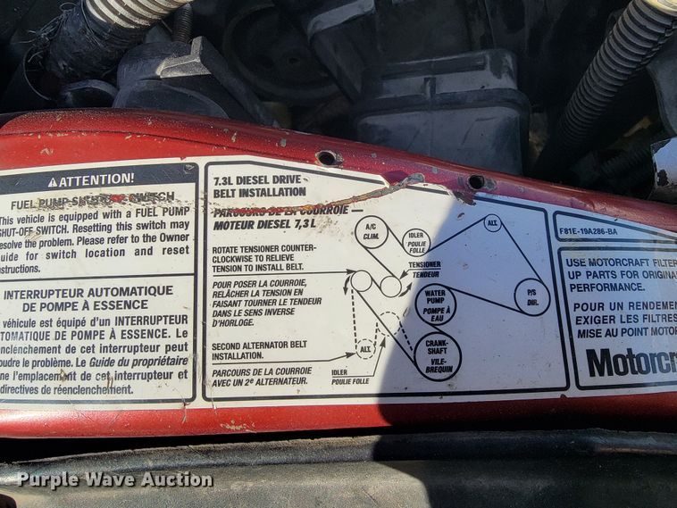 image for item KB9883 2002 Ford F550 Super Duty  flatbed truck