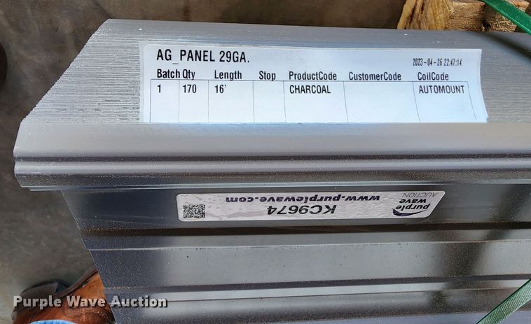 image for item KC9674 (170) sheets of 2023 Doerkson Metal Components metal siding/roofing