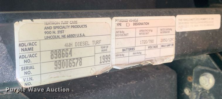 image for item LH9567 1999 Cushman Turf-Truckster  utility vehicle