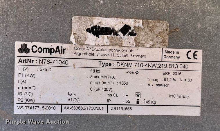 image for item LI9648 Compair DKNM710  blower fan