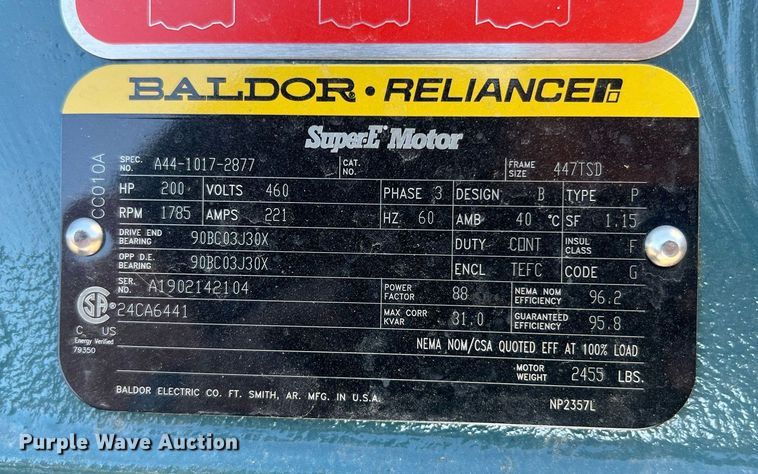 image for item LI9652 Baldor Reliance A44-1017-2877  electric motor