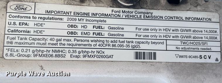 image for item LJ9650 2009  Ford F550 Super Duty XLT  box truck