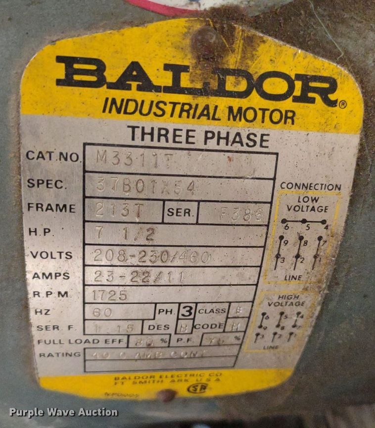 image for item LL9111 Curtis Toledo CVD9611  air compressor