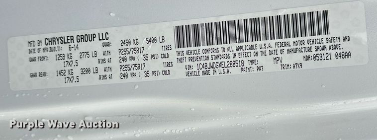 image for item LR9737 2014 Jeep Wrangler Unlimited Sport  SUV