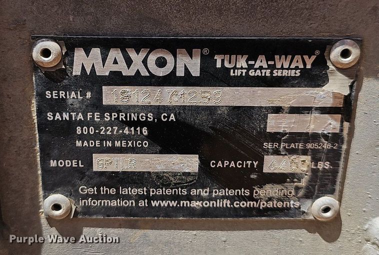 image for item LW9544 Maxon Tuk-a-way GPTLR  end gate lift