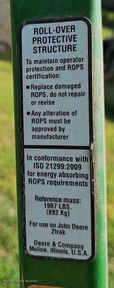 image for item LW9579 John Deere Z930M  ZTR lawn mower