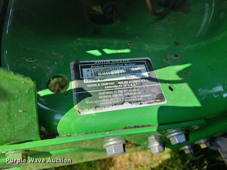 image for item LW9579 John Deere Z930M  ZTR lawn mower