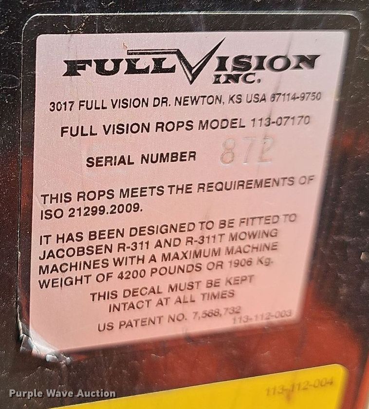 image for item MC9013 Jacobsen R311T  lawn mower