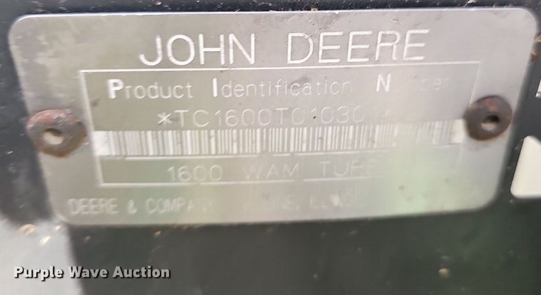 image for item MC9014 John Deere 1600 Turbo  lawn mower