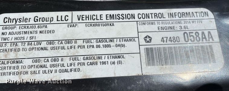 image for item MS9558 2014 Chrysler Town & Country  van