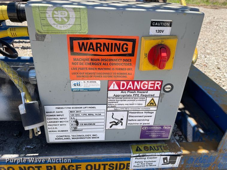 image for item MS9704 2017 Control Technology PME65-73700  platform lift