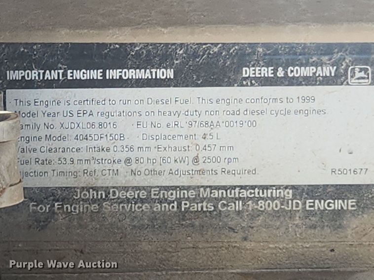 image for item MW9691 1999 Ingersoll Rand P185WJD  air compressor