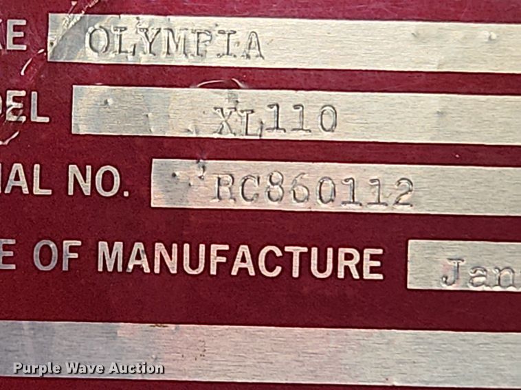 image for item MW9711 Olympia XL100  ice resurfacer