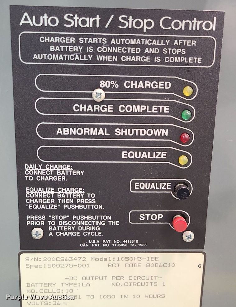 image for item MX9676 (2) forklift battery chargers