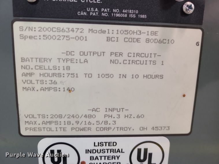 image for item MX9676 (2) forklift battery chargers