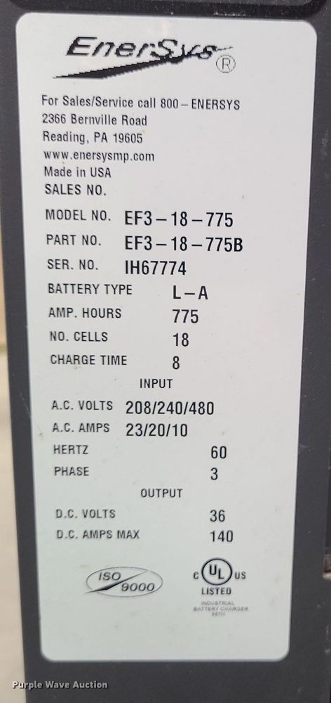 image for item MX9676 (2) forklift battery chargers