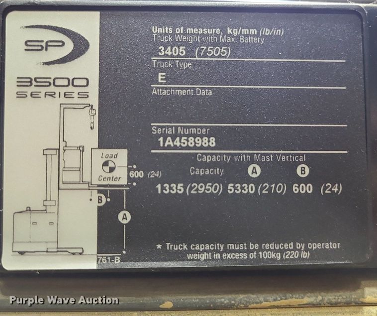 image for item MX9682 Crown SP3505-30  order picker