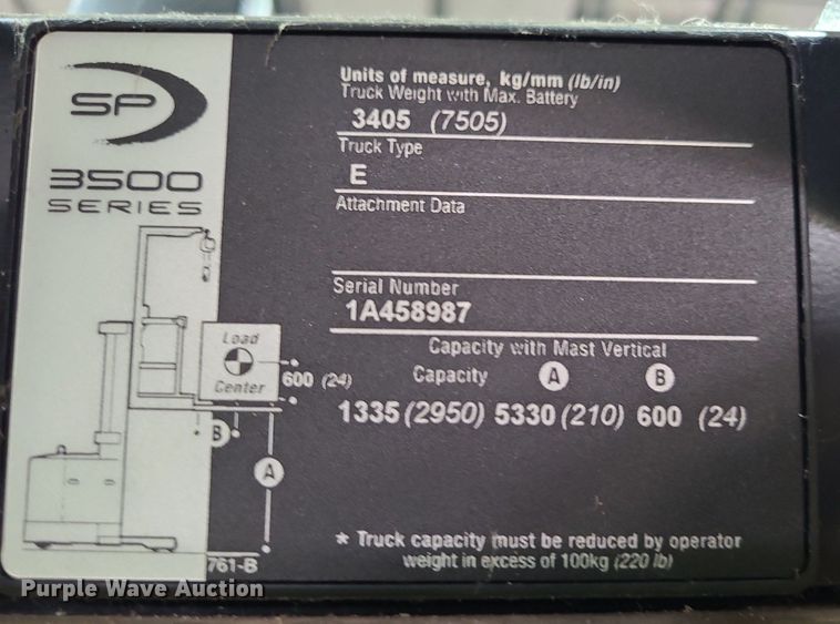 image for item MX9683 Crown SP3505-30  order picker