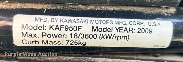 image for item MY9779 2009 Kawasaki Mule 4010  utility vehicle