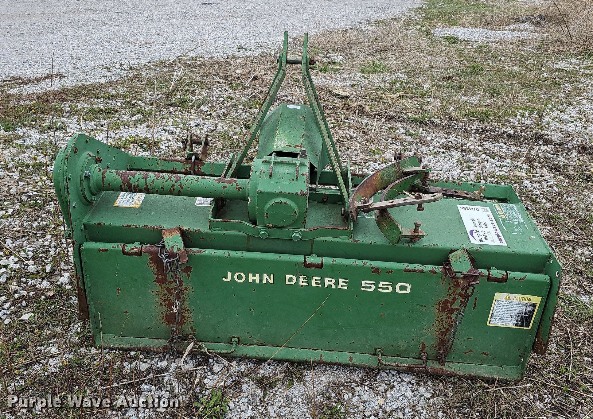 John Deere 550 tiller in Malvern, IA Item DO4355 sold Purple Wave