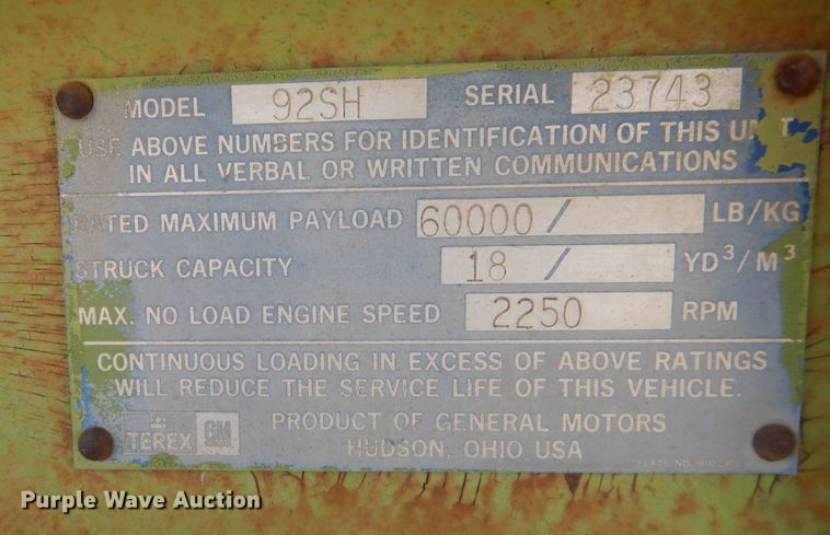 image for item DJ7031 Terex TS-18  conventional scraper