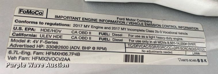 image for item DL7181 2017 Ford  F350 Super Duty  Crew Cab utility bed pickup truck