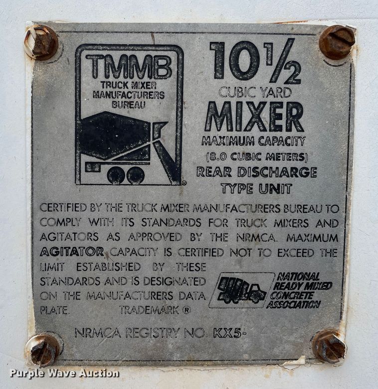 image for item DN4589 1991 Mack DM690S  ready mix truck