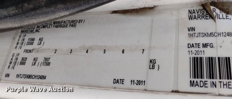 image for item DN6415 2012 International DuraStar 4300  flatbed truck