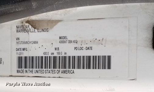 image for item DN6415 2012 International DuraStar 4300  flatbed truck