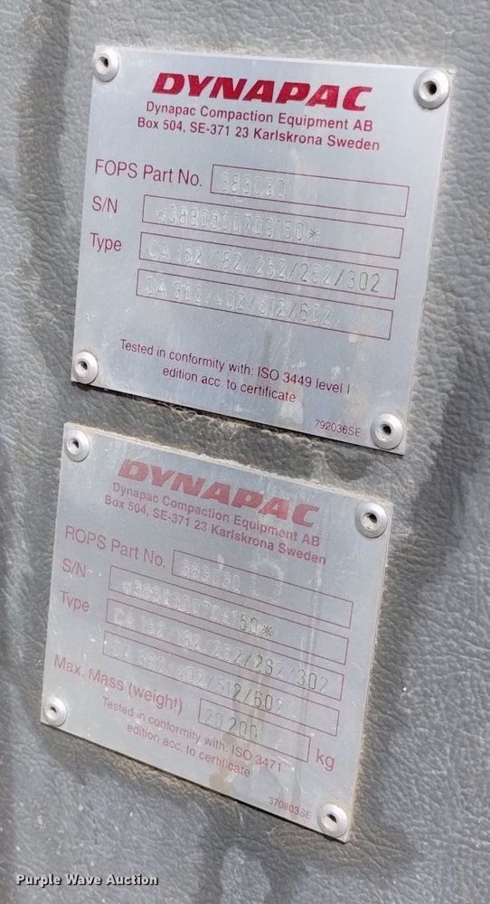 image for item DN6418 Dynapac CA602D  single drum vibratory roller