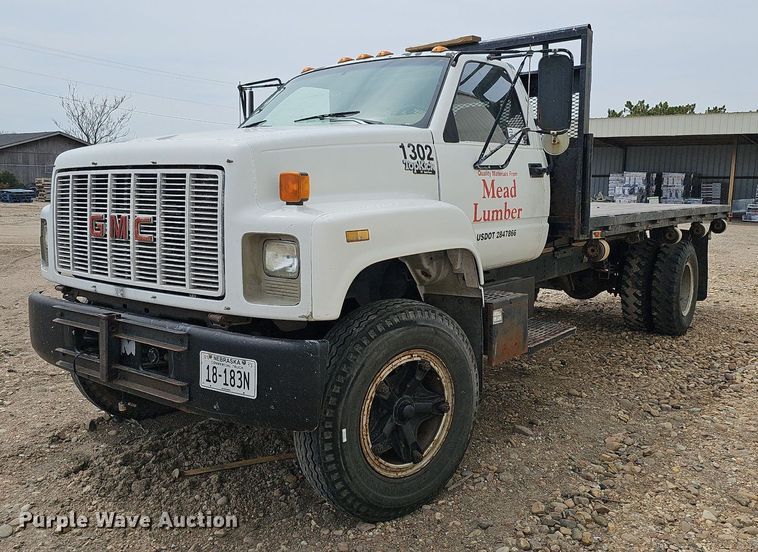 image for item DO4310 1991 GMC TopKick SL  dump flatbed truck